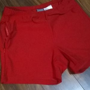 red shorts womens high waisted